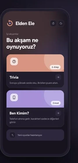 Elden Ele mobil uygulamasının ekranı